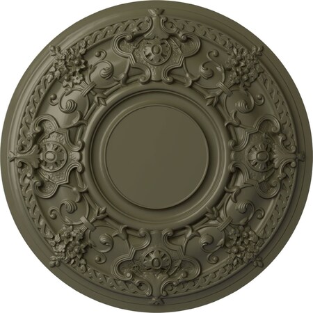 Ekena Millwork Jackson Ceiling Medallion (Fits Canopies up to 13 1/2"), 32 3/4"OD x 2 1/2"P, Painted Turtle CM32JAPTF
